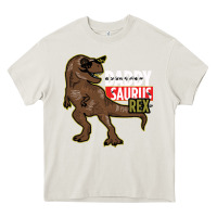 Cream DADDY SAURUS REX Heavy Core Tee - Bettercallsaul