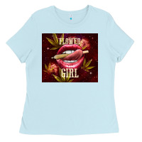 Baby Blue flower girl Ladies Tee - TumblerDesignByShophia