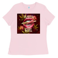 Bubblegum Pink flower girl Ladies Tee - TumblerDesignByShophia
