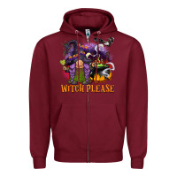 Burgundy witch please Zipper Hoodie - BarkalooDesign