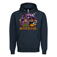 Navy witch please Zipper Hoodie - BarkalooDesign
