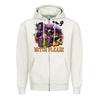 Oatmeal Heather witch please Zipper Hoodie - BarkalooDesign