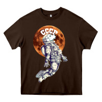 Chocolate Brown Laika, space traveler Heavy Core Tee - Bettercallsaul