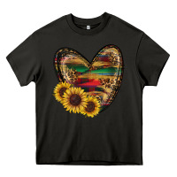 Asphalt Sunflower Fall Heart Heavy Core Tee - RanaPortraitStore