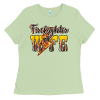 Matcha Firefighter wife lightning bolt Ladies Tee - HowdyJamesFarm