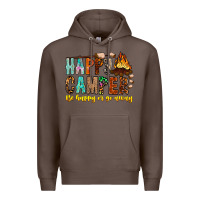 Coffee Happy Camper Be Happy Or Go Away Premium Hoodie - CowhideDigitalArt
