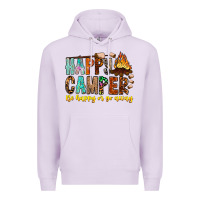 Lilac Happy Camper Be Happy Or Go Away Premium Hoodie - CowhideDigitalArt
