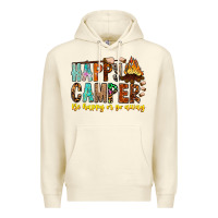 Sandshell Happy Camper Be Happy Or Go Away Premium Hoodie - CowhideDigitalArt