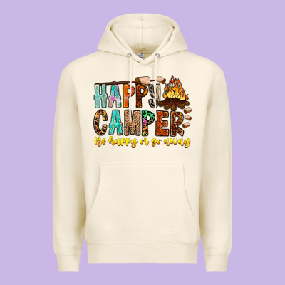 Happy Camper Be Happy Or Go Away Premium Hoodie Designed By Cowhidedigitalart