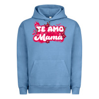 Pigment Pebble Blue te amo mama Urban Hoodie - JahusDesignShop
