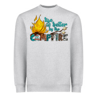 Heather Grey life is better by the campfire Heavyweight Sweatshirt - Artiststas