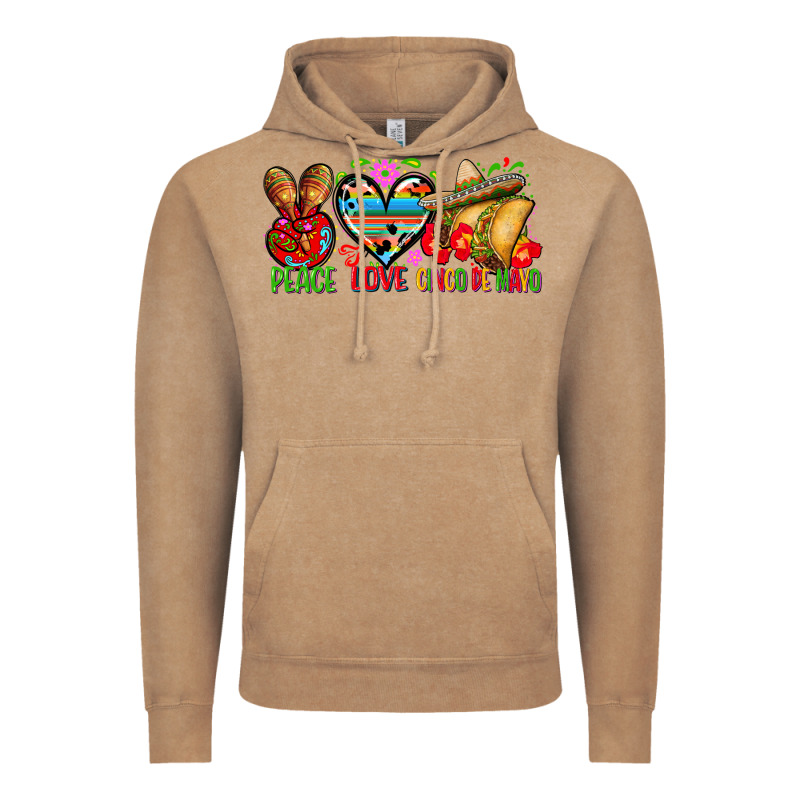 Peace Love Cinco De Mayo Vintage Hoodie by FaDigitalArtStudio | Teevron