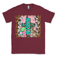 Burgundy western he is risen with rabbit Classic Tee - TumblerDesignByShophia