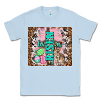 Dusty Blue western he is risen with rabbit Classic Tee - TumblerDesignByShophia