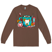 Chestnut Dentist Coffee Long Sleeve Tee - FaDigitalArtStudio