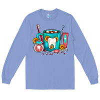 Colony Blue Dentist Coffee Long Sleeve Tee - FaDigitalArtStudio
