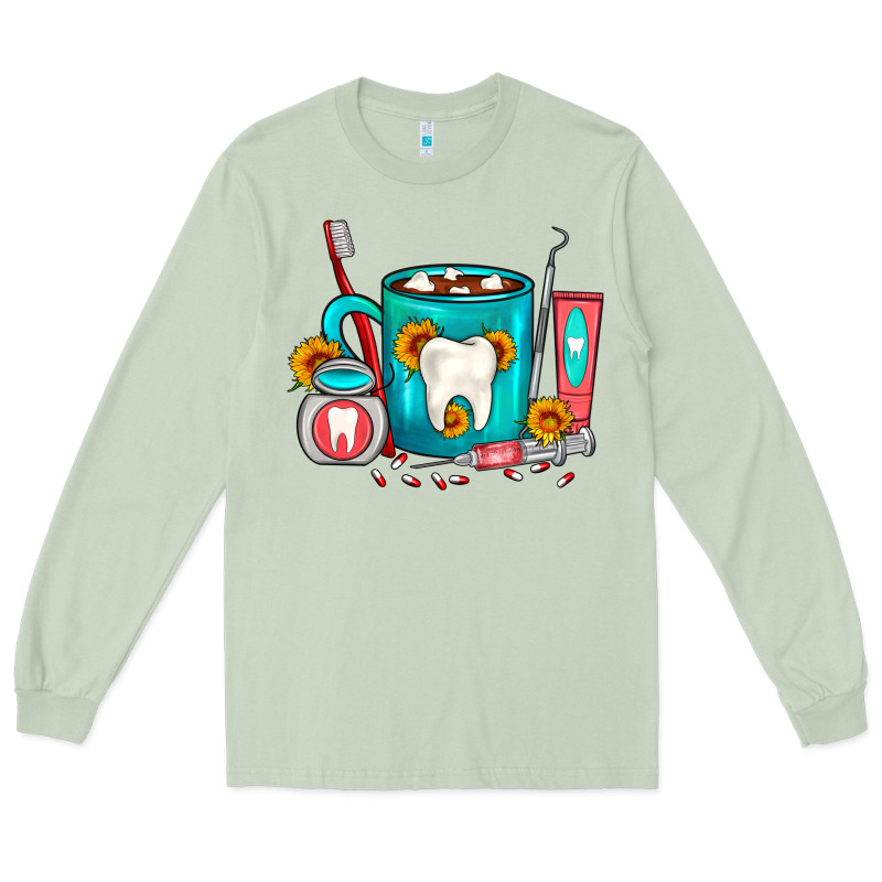 Dentist Coffee Long Sleeve Tee by FaDigitalArtStudio | Teevron