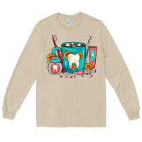 Mushroom Dentist Coffee Long Sleeve Tee - FaDigitalArtStudio