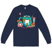 Navy Dentist Coffee Long Sleeve Tee - FaDigitalArtStudio