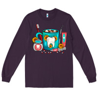 Plum Dentist Coffee Long Sleeve Tee - FaDigitalArtStudio