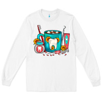 White Dentist Coffee Long Sleeve Tee - FaDigitalArtStudio