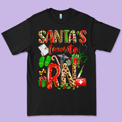 Santa's Favorite Rn Premium Tee Designed By Texasbilliewilder