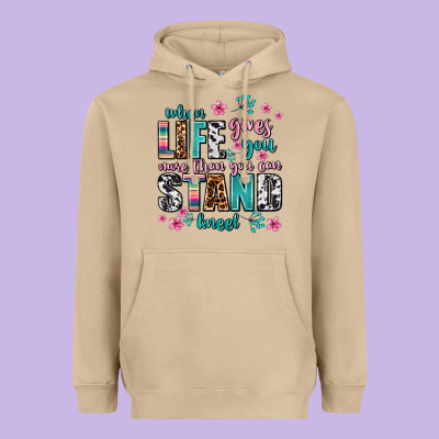 When Life Gives You More Than You Can Stand Kneel Heavyweight Hoodie Designed By Adodesignshop