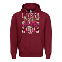 Burgundy i wear pink for my mom Zipper Hoodie - BarkalooDesign