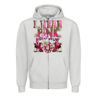 Dove Grey i wear pink for my mom Zipper Hoodie - BarkalooDesign