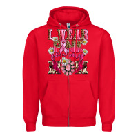 Red i wear pink for my mom Zipper Hoodie - BarkalooDesign