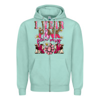 Seafoam i wear pink for my mom Zipper Hoodie - BarkalooDesign