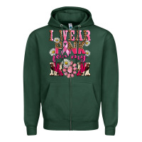 Sports Green i wear pink for my mom Zipper Hoodie - BarkalooDesign