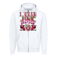 White i wear pink for my mom Zipper Hoodie - BarkalooDesign