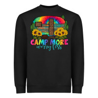 Black camp more worry less with caravan Heavyweight Sweatshirt - Artiststas