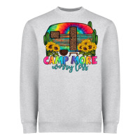 Heather Grey camp more worry less with caravan Heavyweight Sweatshirt - Artiststas