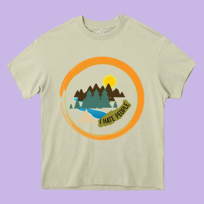 I Hate People Camping Hiking Heavy Core Tee Designed By Bettercallsaul