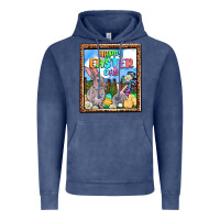 Vintage Denim Happy Easter Day Vintage Hoodie - OliviaCreatesArt