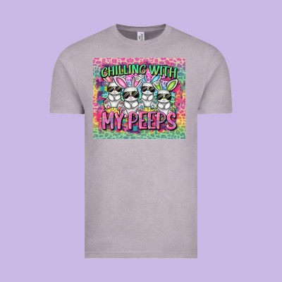Easter Day Chilling With My Peeps Vintage Tee Designed By Cowgirlartshop