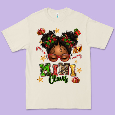 Mini Claus Messy Bun Premium Tee Designed By Texasbilliewilder