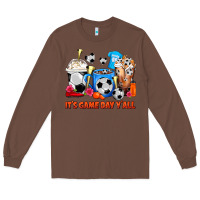 Chestnut It's Game Day Y'all Soccer Coffee Cups Long Sleeve Tee - FaDigitalArtStudio