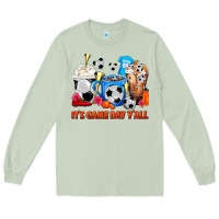 Matcha It's Game Day Y'all Soccer Coffee Cups Long Sleeve Tee - FaDigitalArtStudio