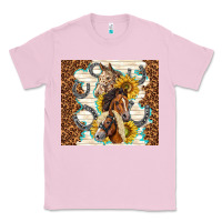 Bubblegum Pink horses with sunflowers Classic Tee - TumblerDesignByShophia