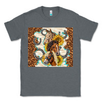 Charcoal Heather horses with sunflowers Classic Tee - TumblerDesignByShophia