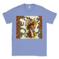 Colony Blue horses with sunflowers Classic Tee - TumblerDesignByShophia