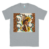 Heather Grey horses with sunflowers Classic Tee - TumblerDesignByShophia