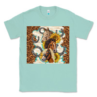 Seafoam horses with sunflowers Classic Tee - TumblerDesignByShophia