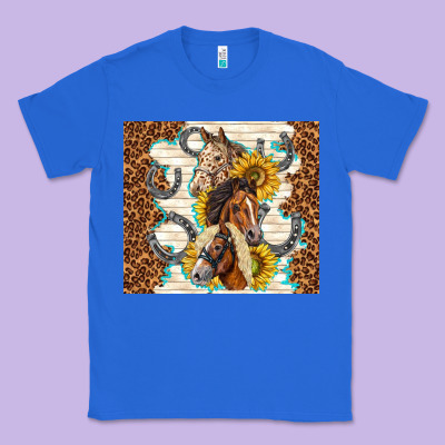 Horses With Sunflowers Classic Tee Designed By Tumblerdesignbyshophia