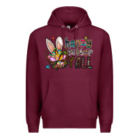 Burgundy happy easter y all Premium Hoodie - CowhideDigitalArt