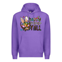 Purple happy easter y all Premium Hoodie - CowhideDigitalArt