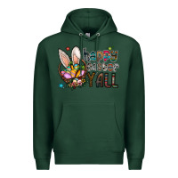 Sports Green happy easter y all Premium Hoodie - CowhideDigitalArt
